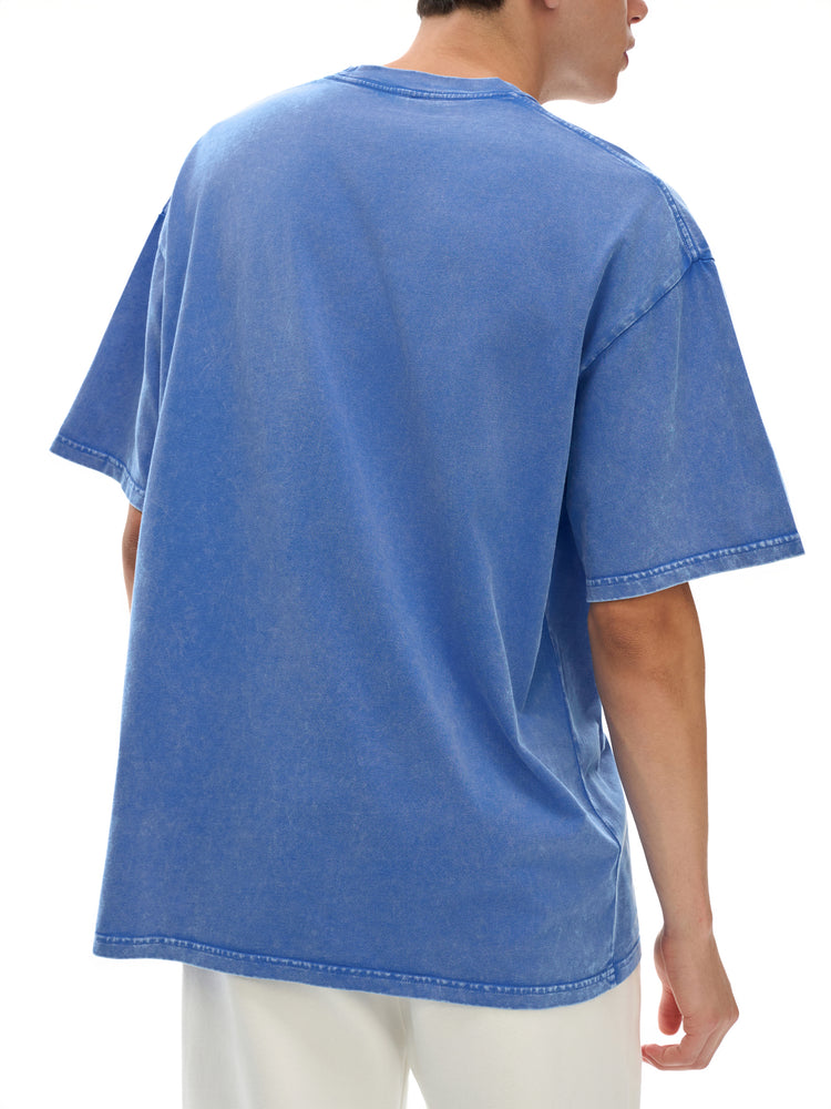 Snow Washed Oversized Cotton T-Shirt