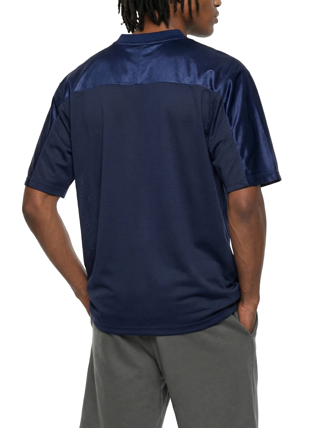 Oversized Mesh V-Neck Soccer Jersey
