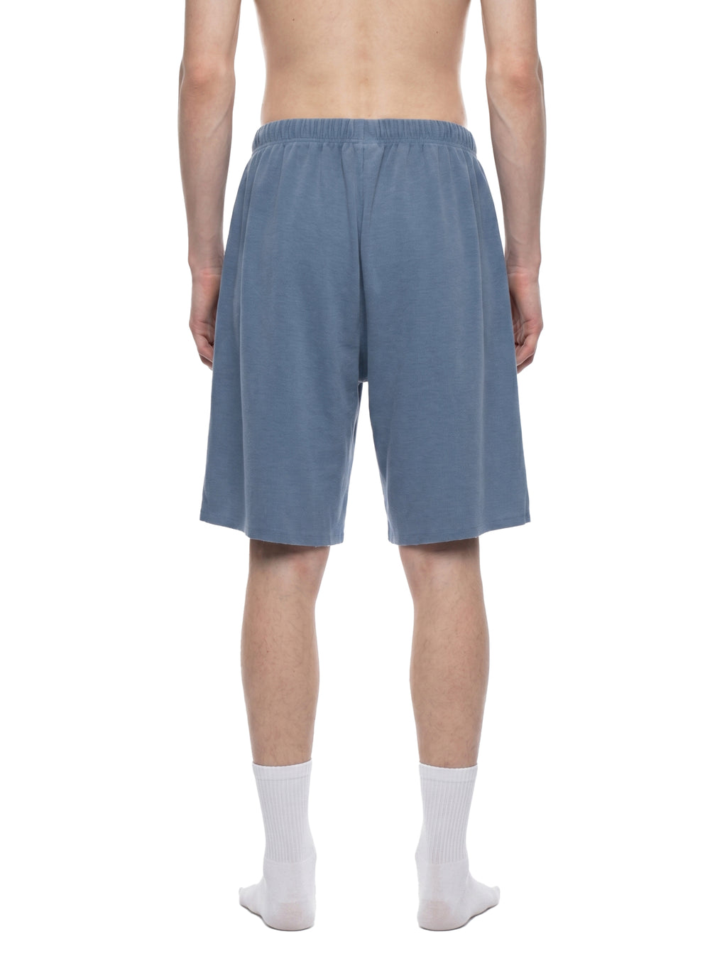 Unisex Vintage Wash Sunfade Waffle Raw Hem Shorts